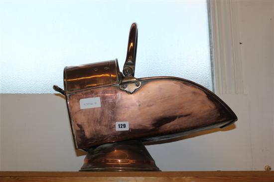 Copper coal scuttle